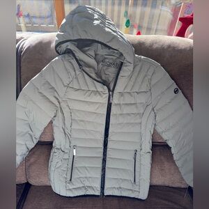 Michael Kors Ultra Lightweight Down Jacket Womens Small Hooded Puffer